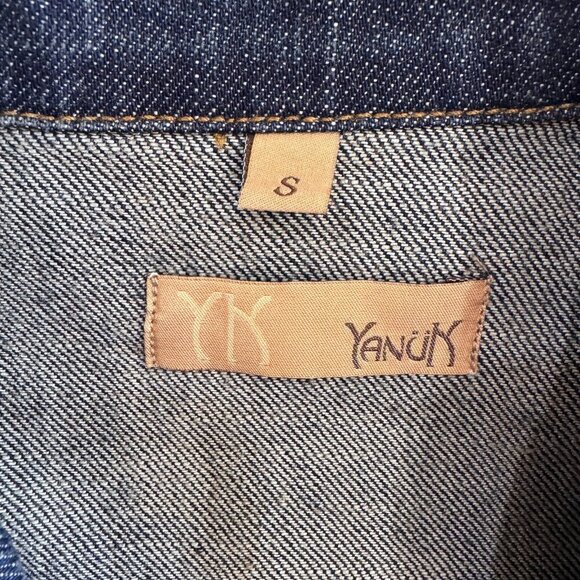 Yanuk Womens Blue Denim Trucker Jacket Size Small S Japanese Denim - Picture 3 of 9